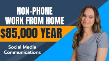 $71,000 To $85,000 Year NON-PHONE Work From Home Job In The USA | Social Media Communications
