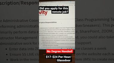 No Degree Required!!! $24 Per Hour!!! Hiring Immediately!!! Flexible Schedule#shorts