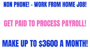 Non Phone Work From Home Job | Processing Payroll | Make Up To $3600 A Month Online Job Hiring Now