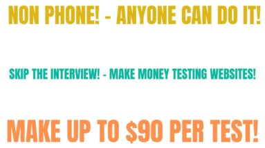 Non Phone Work From Home Job | Skip The Interview - Make Money Testing Websites | Up To $90 Per Test