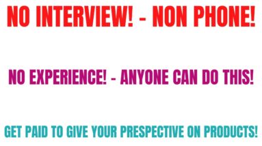 No Interview | No Experience | Anyone Can Do This | Get Paid To Share Your Perspective On Products