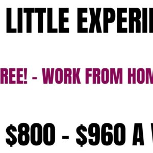 Little To No Experience | No Degree Work From Home Job | $800 - $960 A Week Online Job Hiring Now