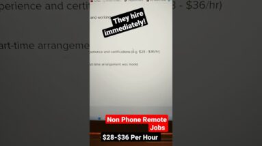 They Hire Immediately!!! $28-$36 Per Hour!!! Non Phone Work From Home Jobs#shorts