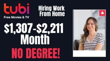 TUBI Streaming Service Hiring Work From Home |  $1,307 To $2,211 WEEK | No Degree Needed | USA
