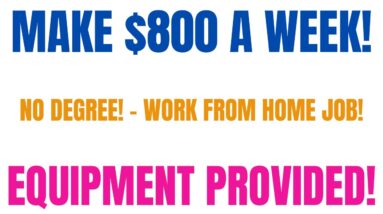 Make $800 A Week | No Degree Work From Home Job | Equipment Provided Online Job | Work At Home Job