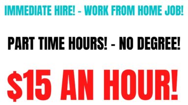 Immediate Hire | Part Time Work From Home Job | No Degree | $15 An Hour Online Job 2023