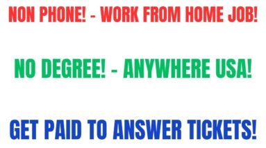 Non Phone Work From Home Job | No Degree | Get Paid Answer Tickets Online Jobs Hiring Now 2023