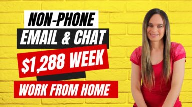 $1,019 To $1,288 Week NON-PHONE Email & Chat Work From Home Job With No Degree Needed |North America