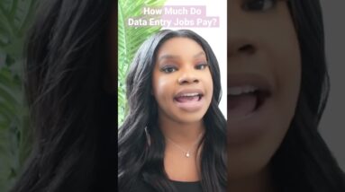 How much do data entry jobs pay? #dataentry #workfromhome #shorts