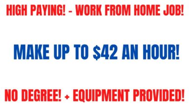 High Paying Work From Home Job | Make Up To $42 An Hour | No Degree+ Equipment | Online Job Hiring