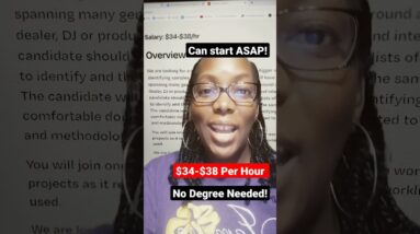 No Degree Needed!!! $34-$38 Per Hour!!! Hiring Immediately!!!#shorts