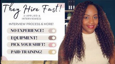 GET HIRED FAST! WITH NO EXPERIENCE! PAID TRAINING, EQUIPMENT & BENEFITS! WORK FROM HOME JOB + TIPS!