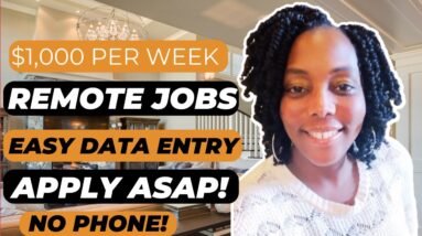 No Talking WFH Jobs!!! They Will Train You!!! $1,000 Per Week!! Hiring Now