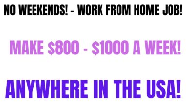 No Weekends! Work From Home Job Make $800 - $1000 A Week Anywhere In The USA! Online Jobs