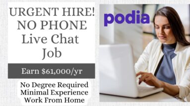 URGENT HIRE! NON-PHONE LIVE CHAT JOB | $61K/YR | WORK FROM HOME | NO DEGREE | MINIMAL EXPERIENCE