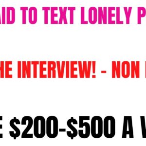 Get Paid To Text Lonely People Non Phone Skip The Interview Work From Anywhere Work From Home Job