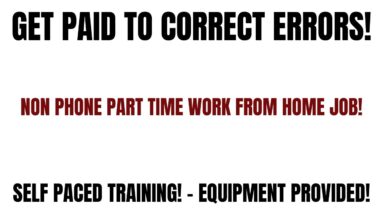 Get Paid To Correct Errors | Non Phone Part Time Work From Home Job | Equipment Provided Online Job