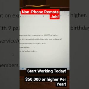 Start Working Today!!! $50,000 or Higher!!! Hiring Immediately!!! #shorts