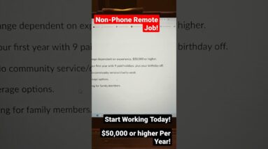 Start Working Today!!! $50,000 or Higher!!! Hiring Immediately!!! #shorts
