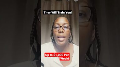 They Will Train You!! $1,000 Per Week| Paid Training| Non Phone Remote Jobs#shorts