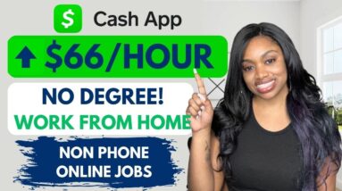 $43-$66 HOUR NON PHONE WORK FROM HOME JOB I CASH APP NO DEGREE REQUIRED APPLY WITH CONFIDENCE!