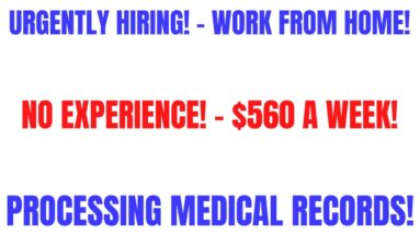 Urgently Hiring Work From Home Job | No Experience - $560 A Week | Processing Medical Records