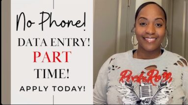 YES! NO PHONE & PART TIME! NEW DATA ENTRY WORK FROM HOME JOB! HIRING NOW!