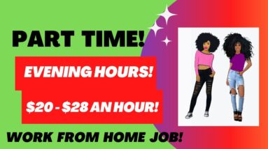Part Time Work From Home Job | Evening Hours Remote Job | $20-$28 An Hour Online Job Hiring Now 2023