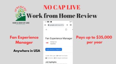 No Cap Live Pays $35,000 per year |Fan Experience Manager /Work from Home Review