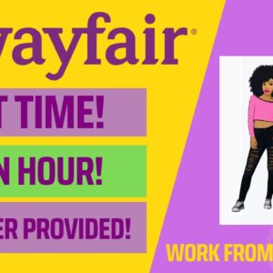 Wayfair Hiring! Part Time Work From Home Job | $15 An Hour Online Job Computer Provided Remote Job