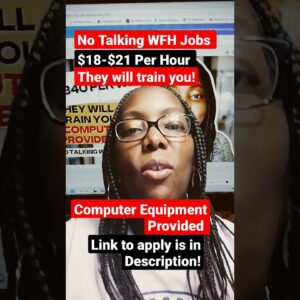 They Will Train You!!! $840 Per Week! No Talking WFH Job!! Computer Equipment Provided!!!#shorts