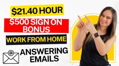 $21.40 Hour + $500 Sign On Bonus | Answering Emails From Home | Non-Phone | No Degree Needed