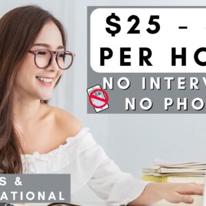 NO TALKING REMOTE JOB! $25-$30 PER HOUR! NO INTERVIEW OR RESUME! NON PHONE WORK FROM HOME JOB 2023