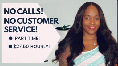 $27.50 HOURLY Side Hustle! NO CALLS, or TALKING, Part Time Work From Home Job