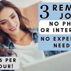 3 NO PHONE REMOTE JOBS! $36 PER HR! *NO INTERVIEW* NO EXPERIENCE NON PHONE WORK FROM HOME JOBS 2023