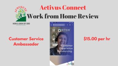 Activus Connect Pays $15 per hr | Work from Home Review