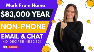 $64,000 To $83,000 Year Email & Chat NON-PHONE Work From Home Job 2023 | No Degree | HIGHLY RATED!