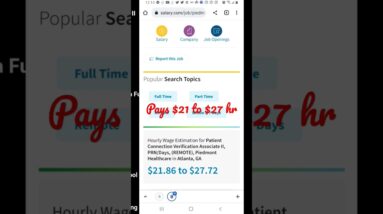 Piedmont Healthcare Pays $21 to $27 per hr * Verification Associates Work from Home review