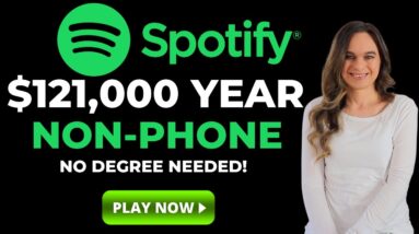 SPOTIFY Non-Phone High Paying Administrative Work From Home Job |$96,000 To $121,000 Year |No Degree