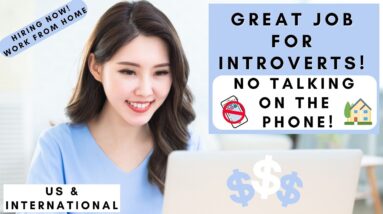 NO TALKING ON THE PHONE! NO RESUME OR INTERVIEW REMOTE JOB * NON PHONE WORK FROM HOME JOBS 2023