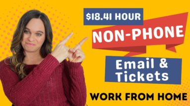$18.41 Hour NON-PHONE Email & Tickets Billing Support Work From Home Job 2023 | No Degree Needed