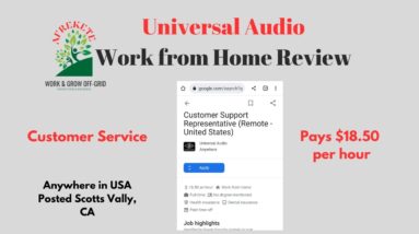 Universal Audio Pays $18.50 per hour |Customer Service/Work from Home Review