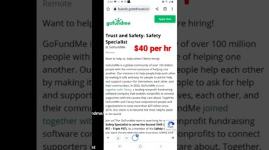 GoFundMe work from Home $40 hr #shorts