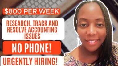 Urgent Hiring! $800 Per Week! No Talking WFH Jobs! Data Entry Jobs Work From Home