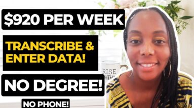 Hiring Immediately!!! $920 Per Week!!! No Talking WFH Jobs!!!