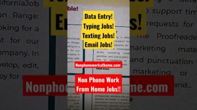 Non Phone Work From Home Jobs Hiring Now!! nonphoneworkathome.com  #notalkingjobs #nonphonejobs