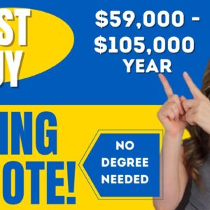 BEST BUY Non-Phone $59,000 to $105,000 Year Work From Home Job With No Degree Needed | USA