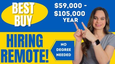 BEST BUY Non-Phone $59,000 to $105,000 Year Work From Home Job With No Degree Needed | USA