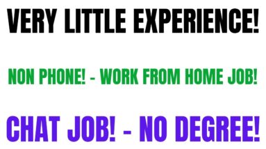 Non Phone Work From Home Job No Degree Online Chat Job Hiring Now | Best Work From Home Jobs 2023