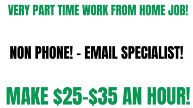 Non Phone! Work From Home Job! Very Part Time No Degree Online Job Email Specialist $25-$35 An Hour